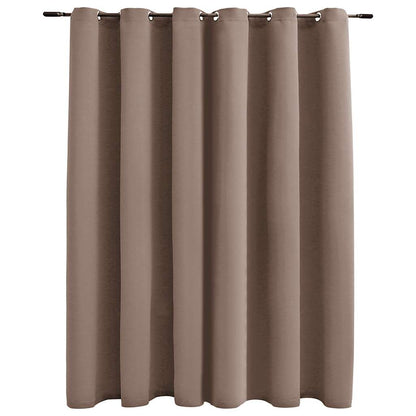 Tenda Oscurante con Anelli in Metallo Grigio Talpa 290x245 cm