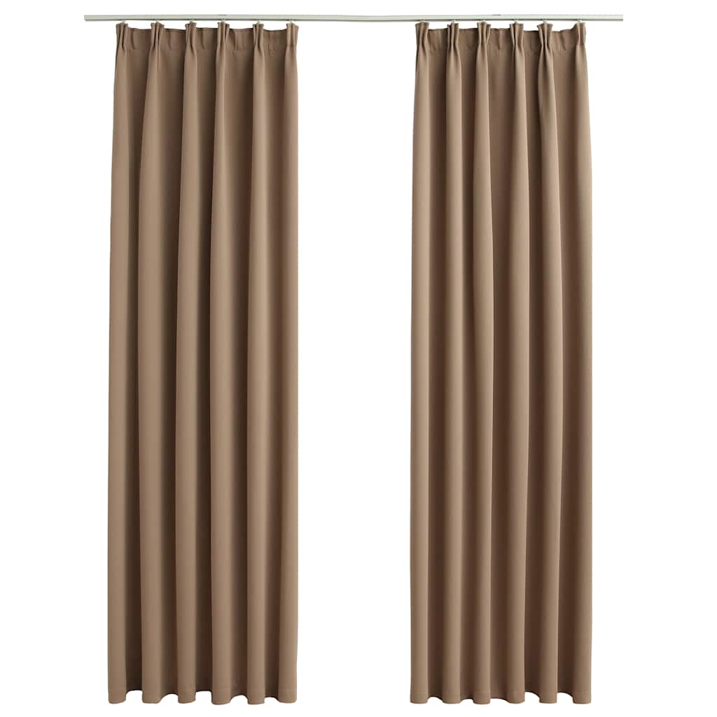 Tende Oscuranti con Ganci 2 pz Grigio Talpa 140x245 cm | homemem39