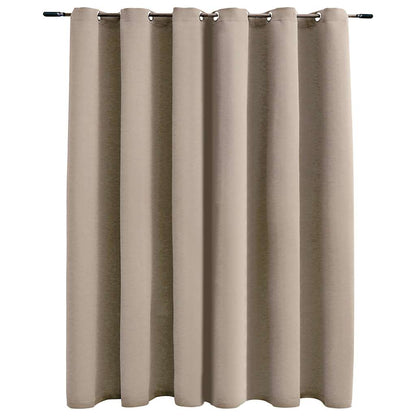 Tenda Oscurante con Anelli in Metallo Beige 290x245 cm