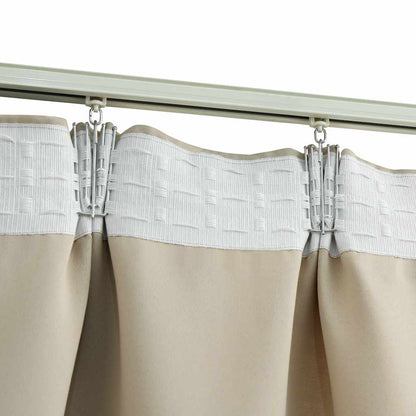 Tende Oscuranti con Ganci 2 pz Beige 140x225 cm | homemem39