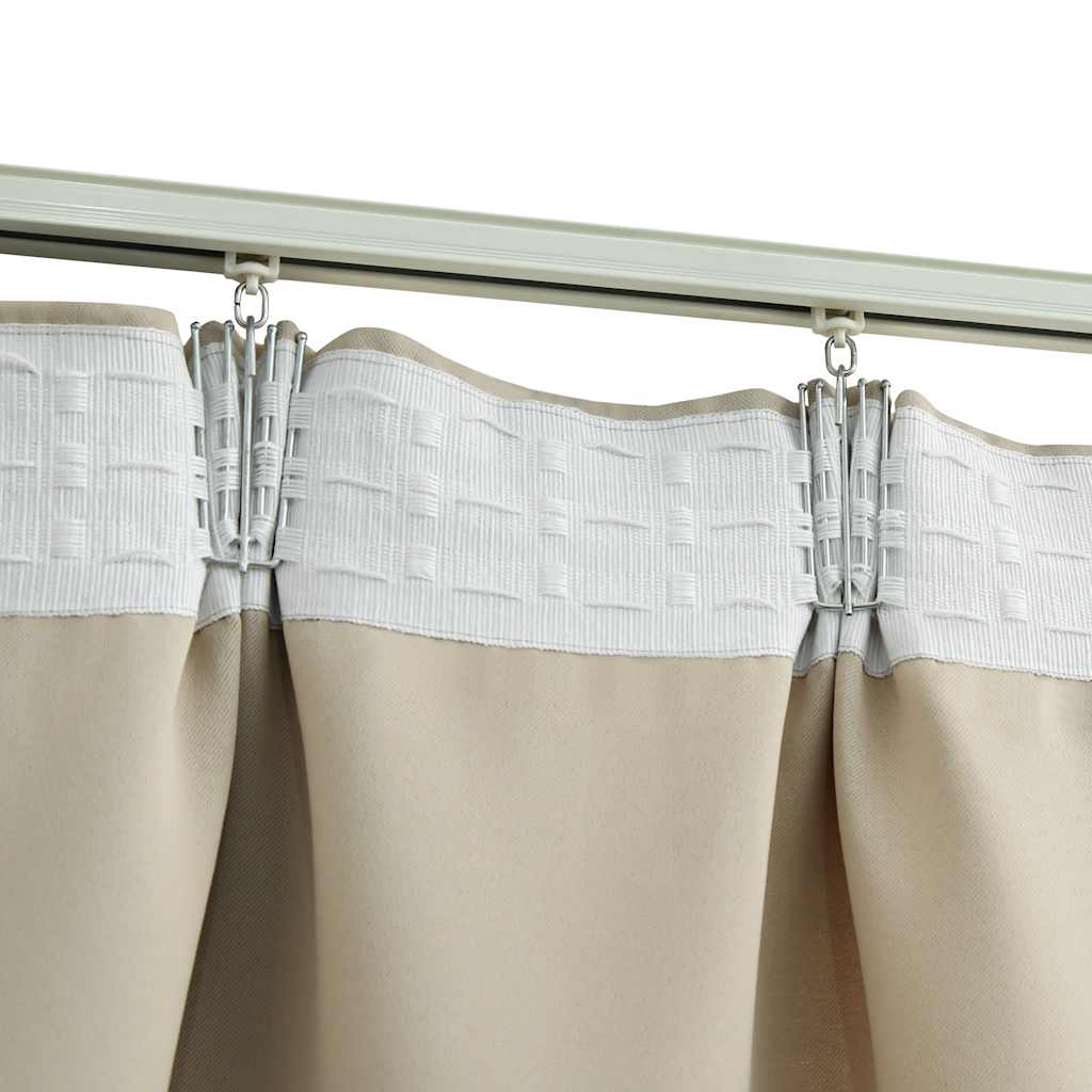Tende Oscuranti con Ganci 2 pz Beige 140x245 cm | homemem39