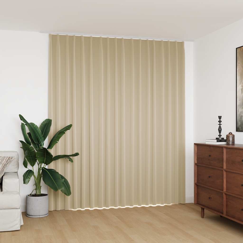 Tenda Oscurante con Ganci Beige 290x245 cm