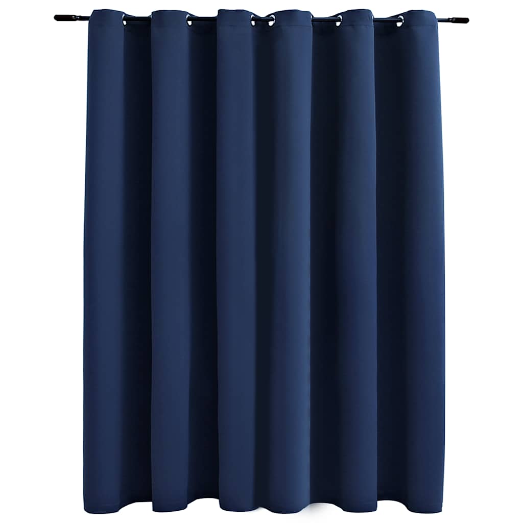 Tenda Oscurante con Anelli in Metallo Blu 290x245 cm | homemem39