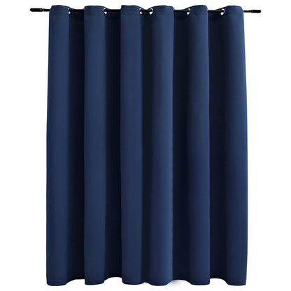 Tenda Oscurante con Anelli in Metallo Blu 290x245 cm | homemem39