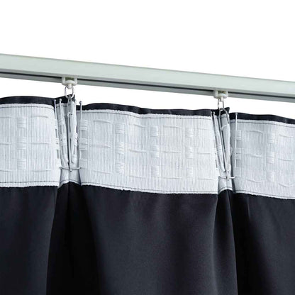 Tende Oscuranti con Ganci 2 pz Antracite 140x225 cm | homemem39