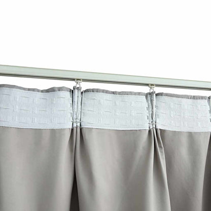 Tende Oscuranti con Ganci 2 pz Grigie 140x225 cm | homemem39