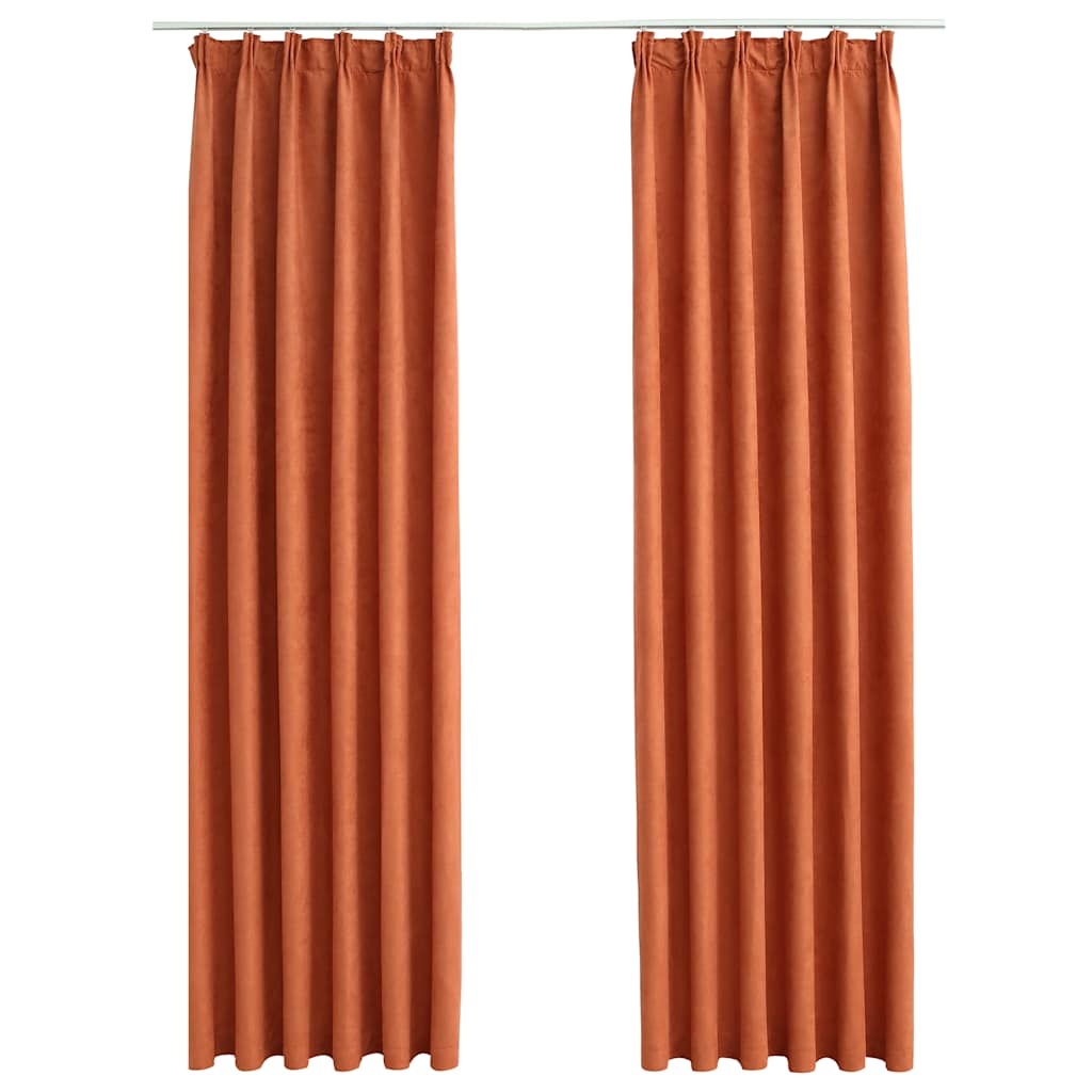 Tende Oscuranti con Ganci 2 pz Ruggine 140x175 cm | homemem39
