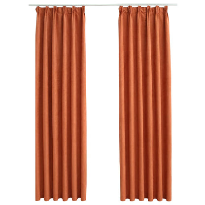Tende Oscuranti con Ganci 2 pz Ruggine 140x175 cm | homemem39