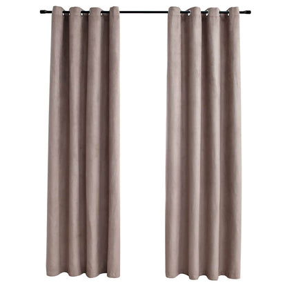 Tende Oscuranti con Anelli Metallo 2 pz Grigio Talpa 140x175 cm | homemem39