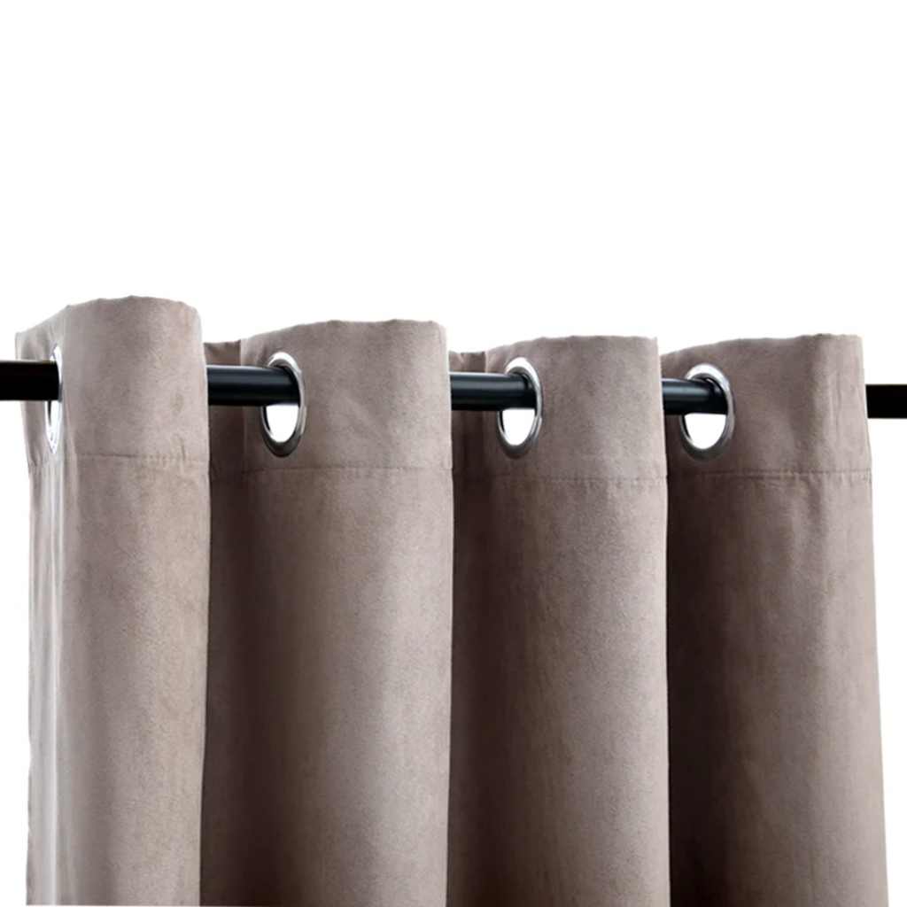 Tende Oscuranti con Anelli Metallo 2 pz Grigio Talpa 140x225 cm | homemem39