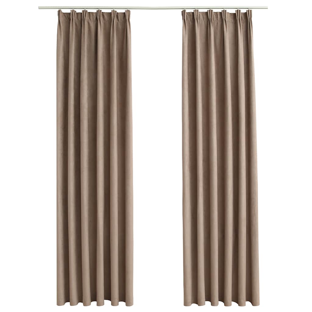 Tende Oscuranti con Ganci 2 pz Grigio Talpa 140x175 cm | homemem39