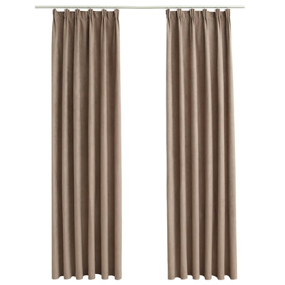 Tende Oscuranti con Ganci 2 pz Grigio Talpa 140x175 cm | homemem39