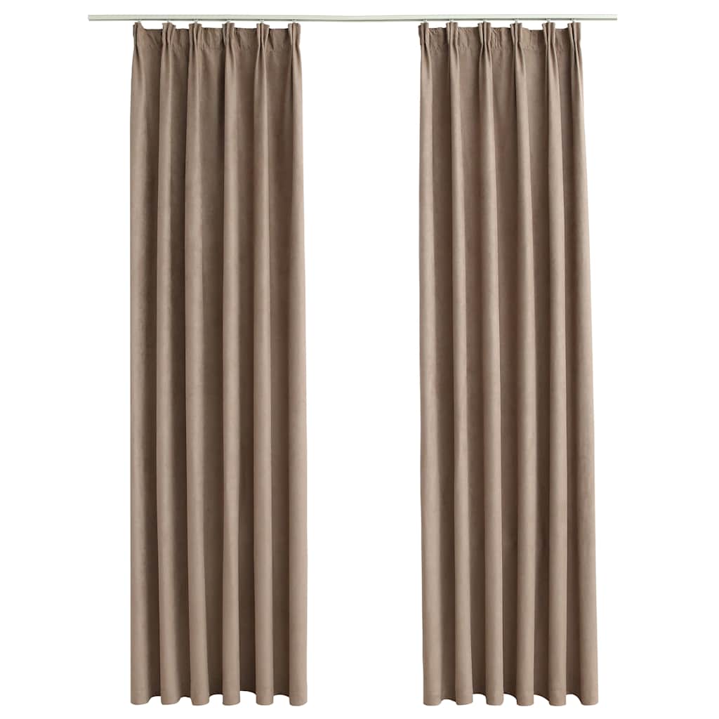 Tende Oscuranti con Ganci 2 pz Grigio Talpa 140x225 cm | homemem39