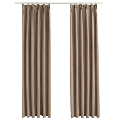Tende Oscuranti con Ganci 2 pz Grigio Talpa 140x245 cm | homemem39