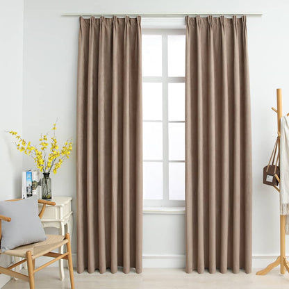 Tende Oscuranti con Ganci 2 pz Grigio Talpa 140x245 cm | homemem39
