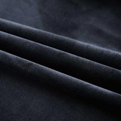 Tende Oscuranti con Ganci 2 pz Nere in Velluto 140x245 cm