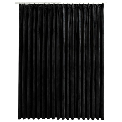 Tenda Oscurante con Ganci Nera in Velluto 290x245 cm | homemem39