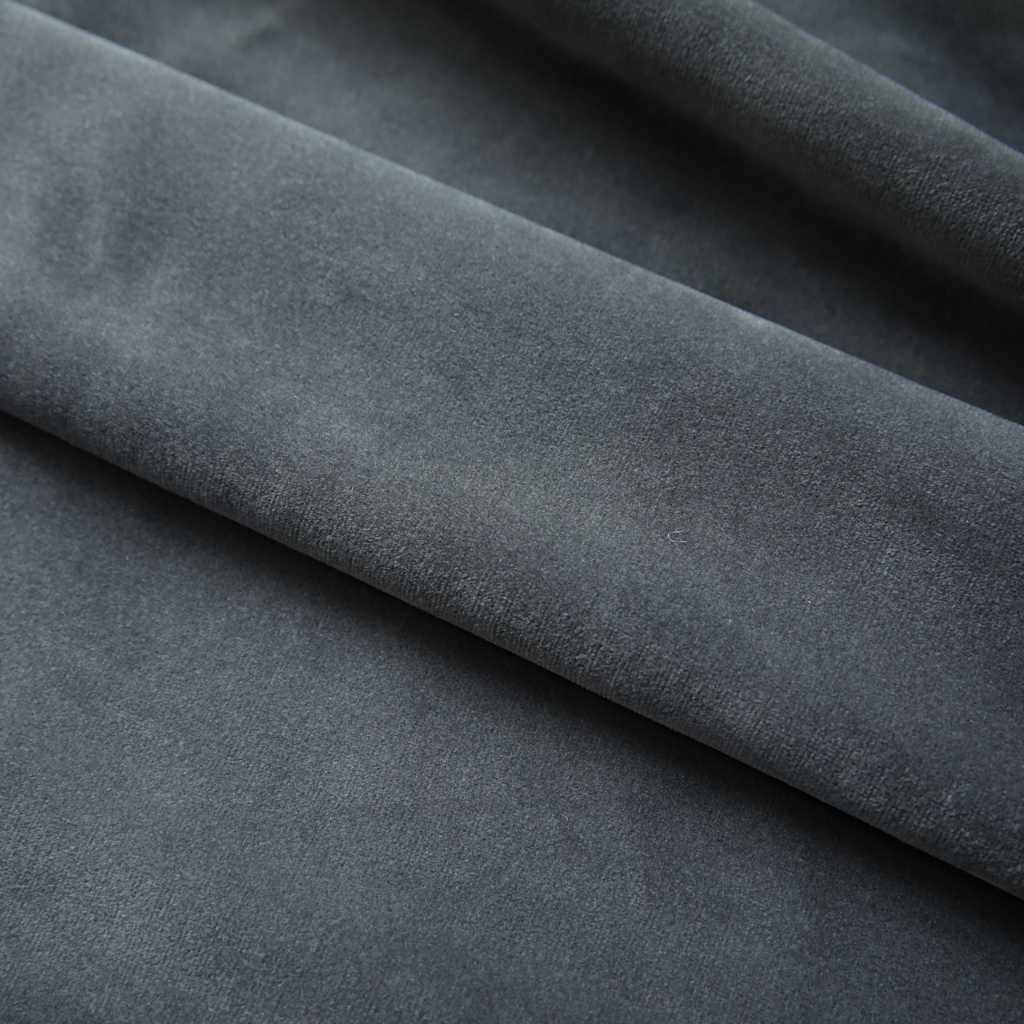 Tende Oscuranti con Ganci 2 pz Antracite in Velluto 140x175 cm | homemem39