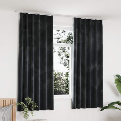 Tende Oscuranti con Ganci 2 pz Antracite in Velluto 140x175 cm | homemem39