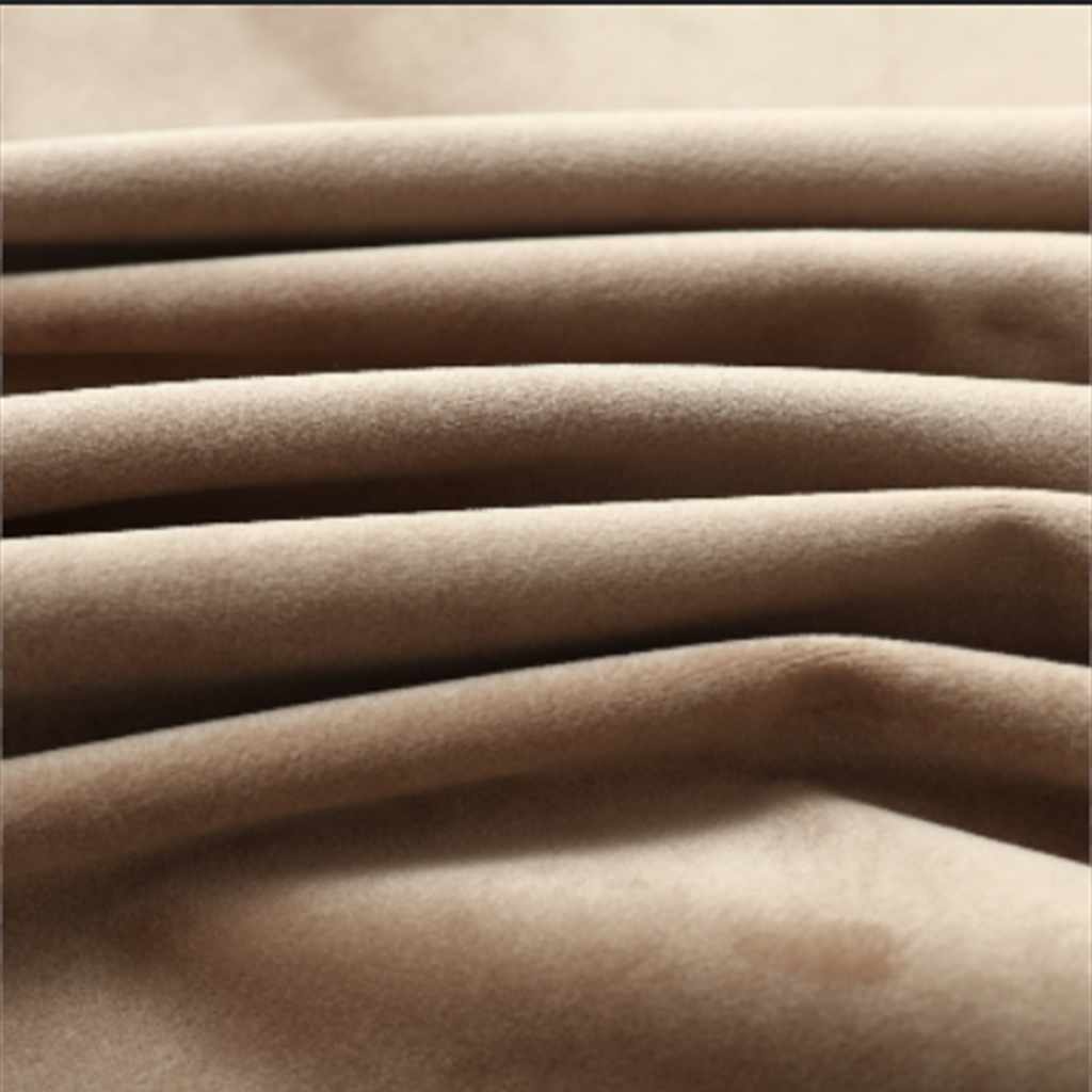 Tenda Oscurante con Anelli in Metallo Velluto Beige 290x245 cm | homemem39