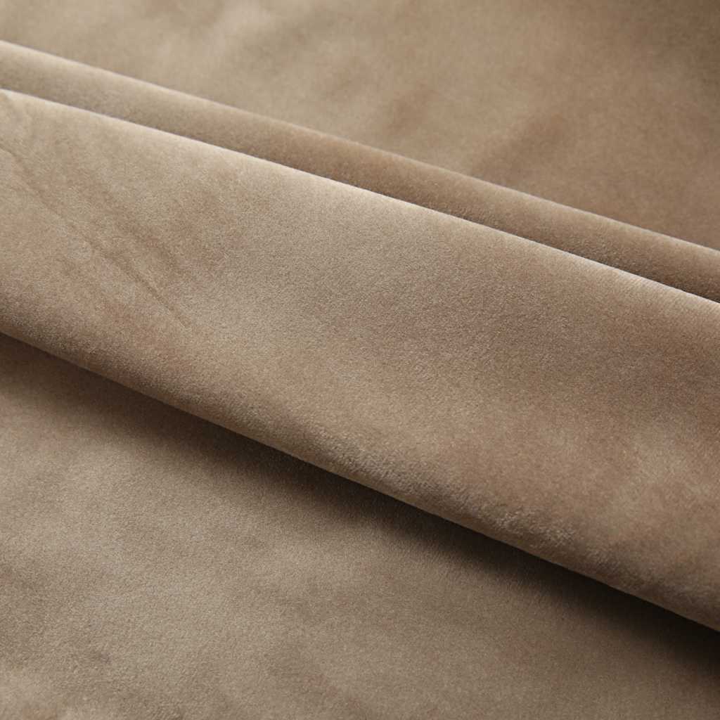 Tende Oscuranti con Ganci 2 pz Beige in Velluto 140x245 cm | homemem39