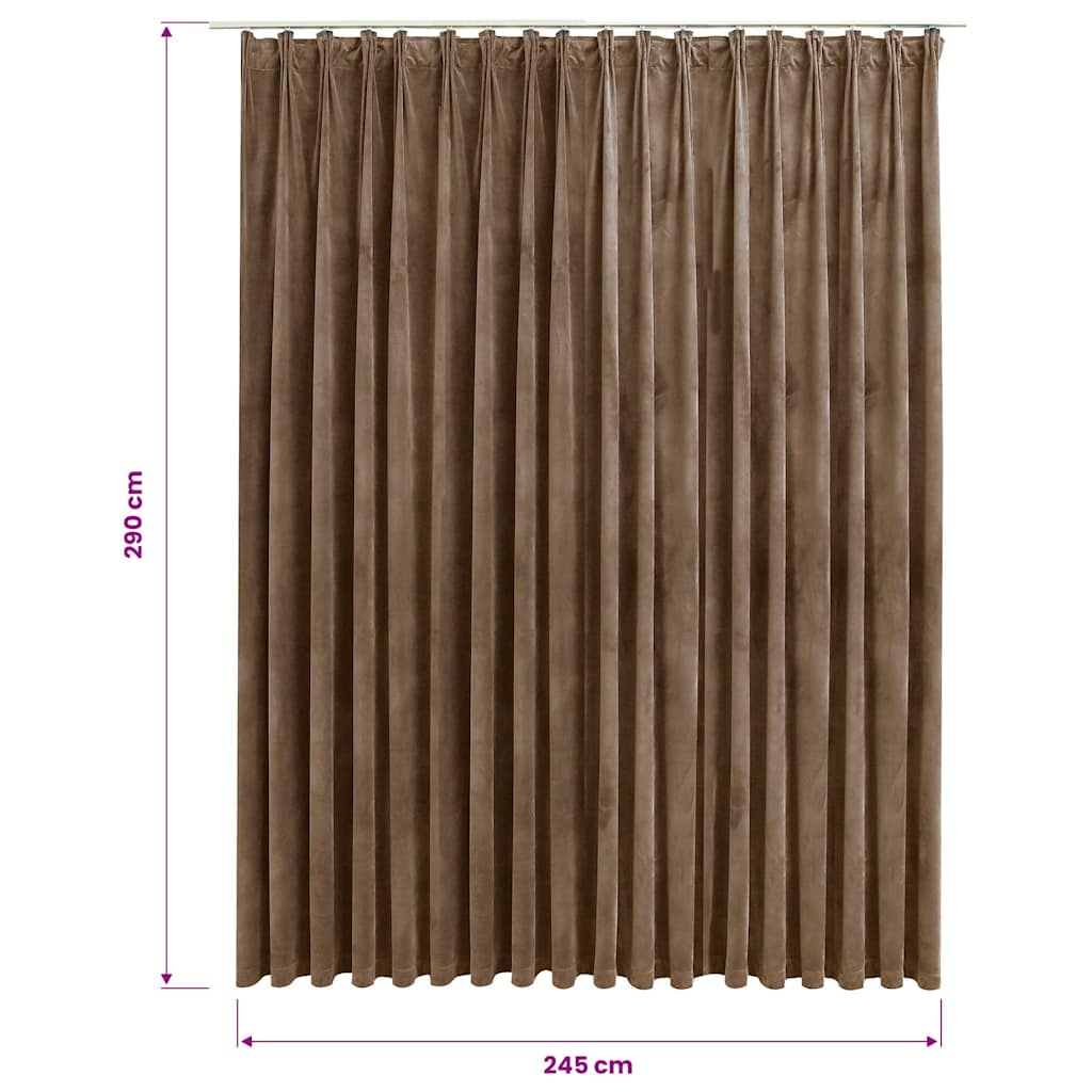 Tenda Oscurante con Ganci in Velluto 290x245 cm
