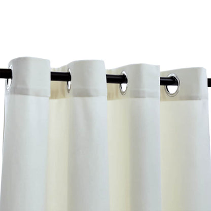 Tende Oscuranti con Anelli 2 pz Crema in Velluto 140x225 cm | homemem39