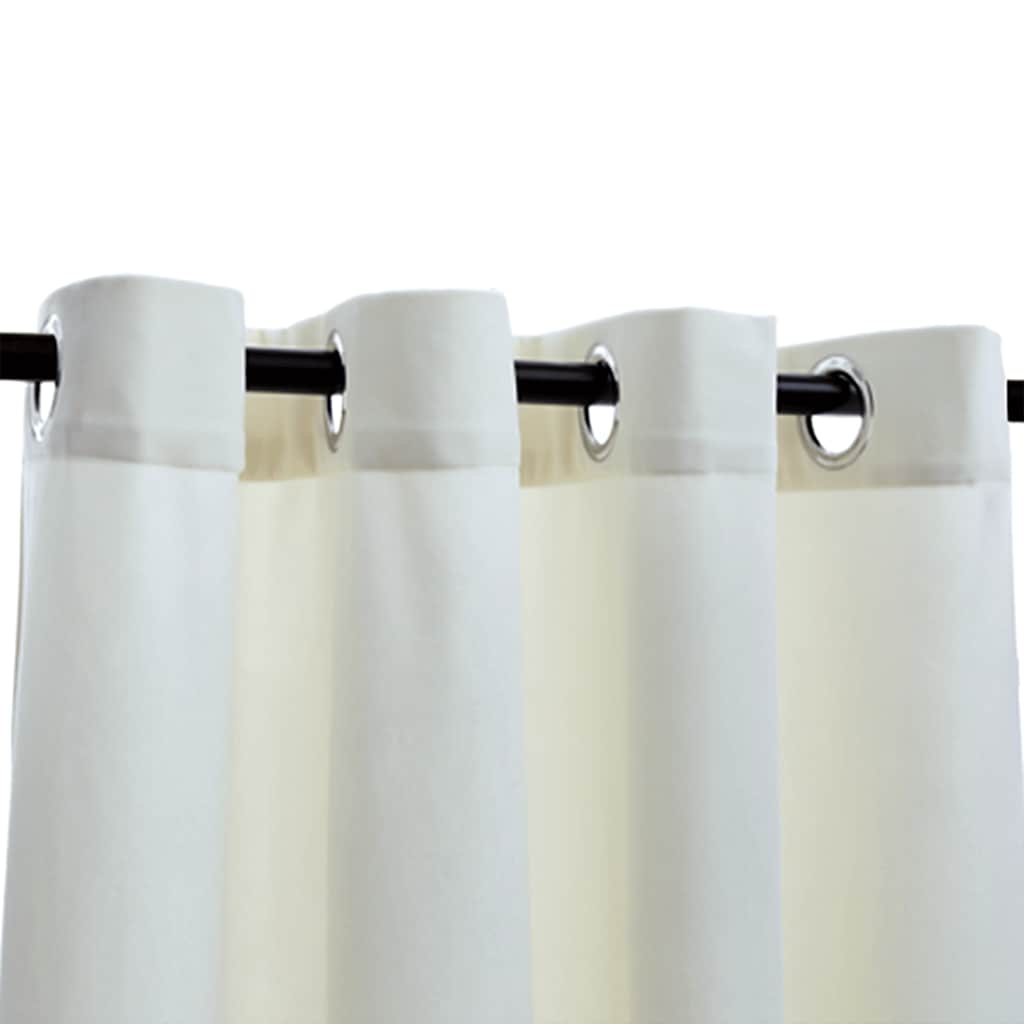 Tende Oscuranti con Anelli 2 pz Crema in Velluto 140x245 cm | homemem39