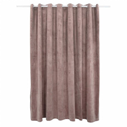 Tenda Oscurante Anelli in Metallo Velluto Rosa Antico 290x245cm | homemem39