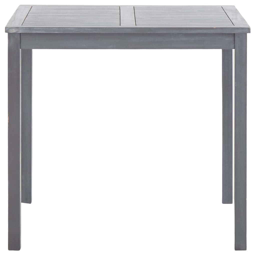 Tavolo da Giardino Grigio 80x80x74 cm Legno Massello di Acacia | homemem39