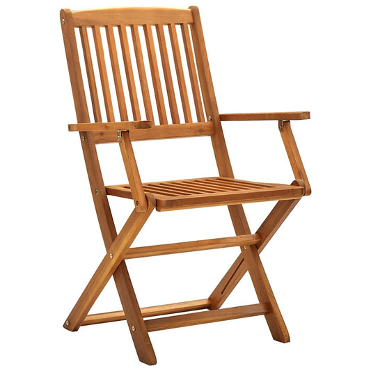 Sedie da Giardino Pieghevoli 4 pz in Legno Massello d'Acacia | homemem39
