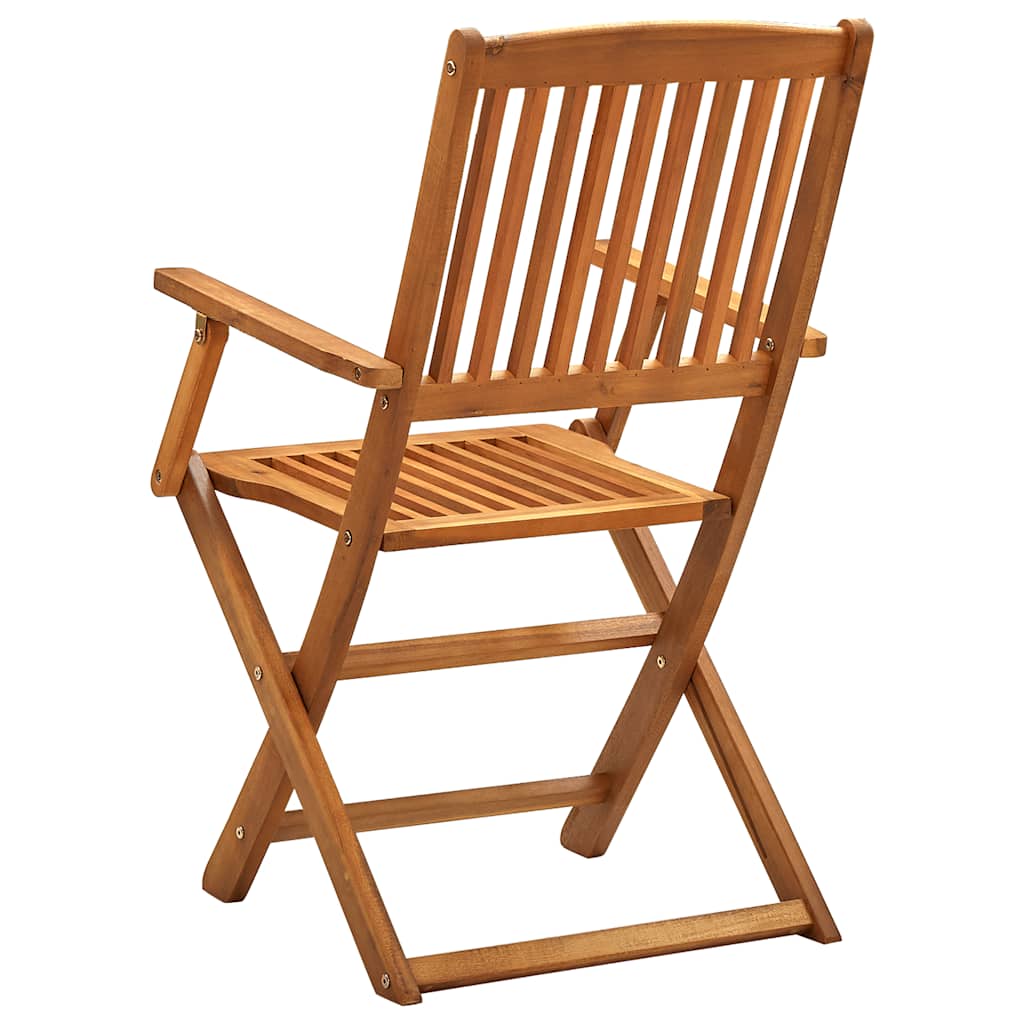 Sedie da Giardino Pieghevoli 4 pz in Legno Massello d'Acacia | homemem39