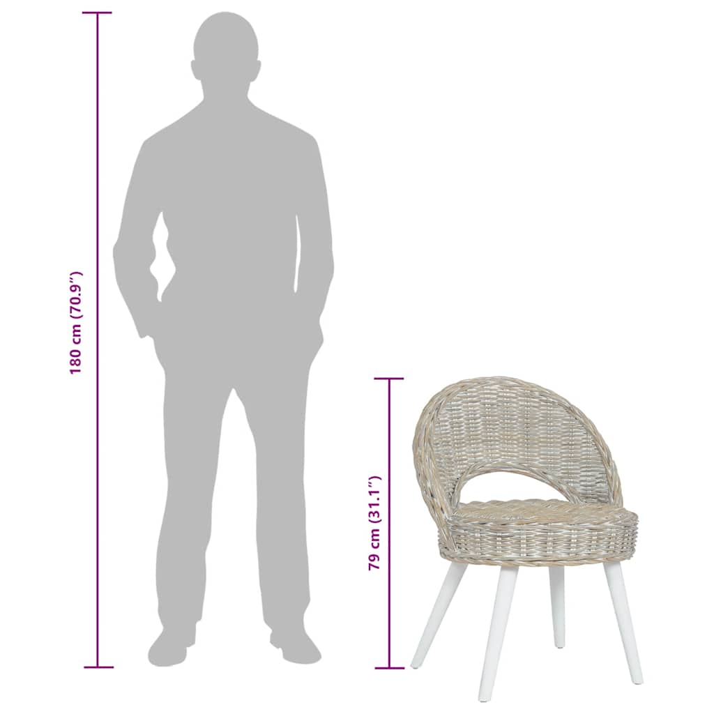 Poltrona in Rattan Kubu Bianco - homemem39