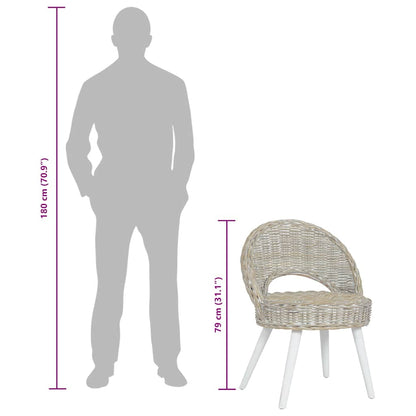 Poltrona in Rattan Kubu Bianco