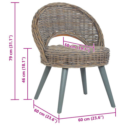 Poltrona in Rattan Kubu Grigio