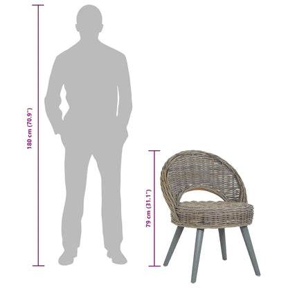 Poltrona in Rattan Kubu Grigio