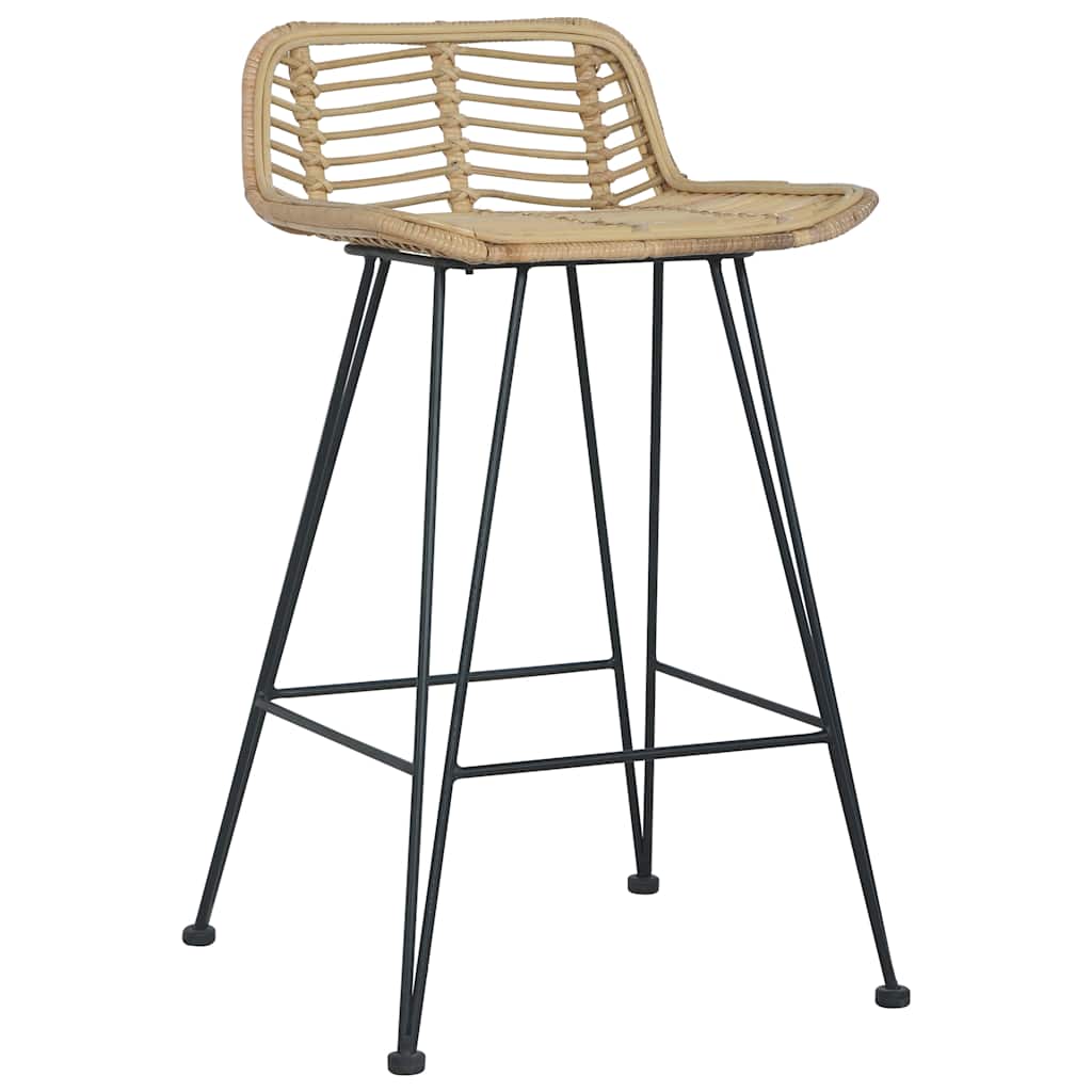 Sedie da Bar 2 pz in Rattan Naturale - homemem39