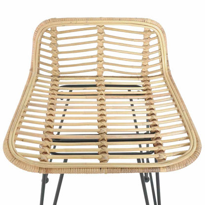 Sedie da Bar 2 pz in Rattan Naturale | homemem39
