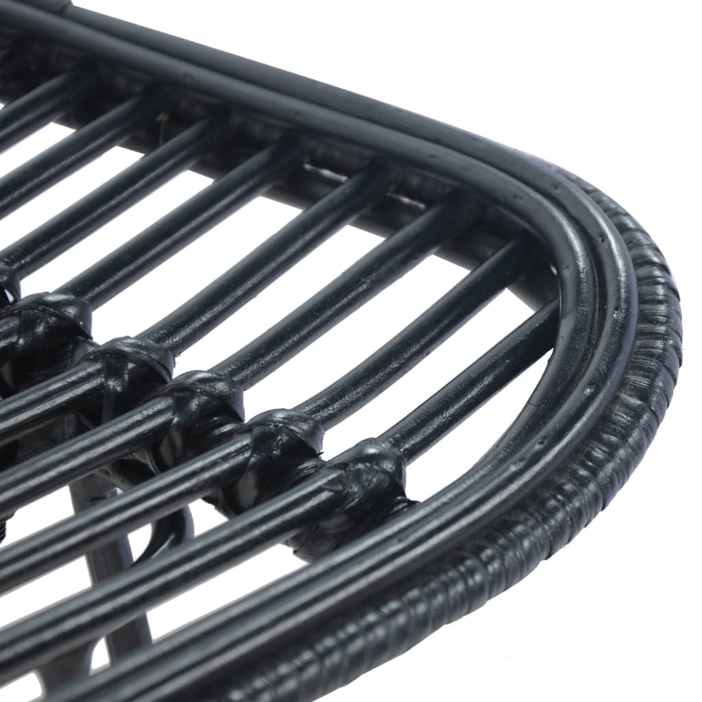 Sedie da Bar 2 pz Nere in Rattan - homemem39