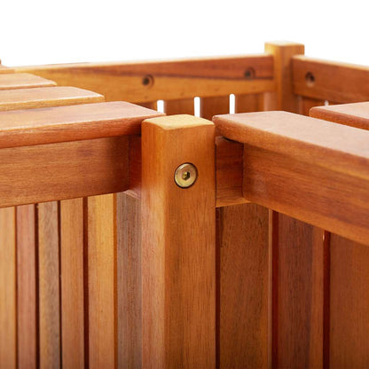 Panca Giardino Angolare e Fioriera 117x117x40cm Massello Acacia - homemem39