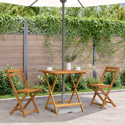 Tavolo da Giardino Pieghevole 70x70x75 cm in Massello d'Acacia