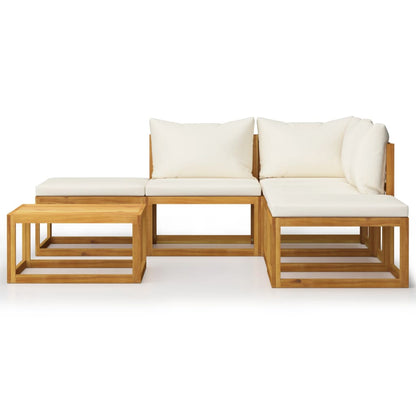 Set Divani Giardino 6 pz con Cuscini Legno Massello di Acacia | homemem39