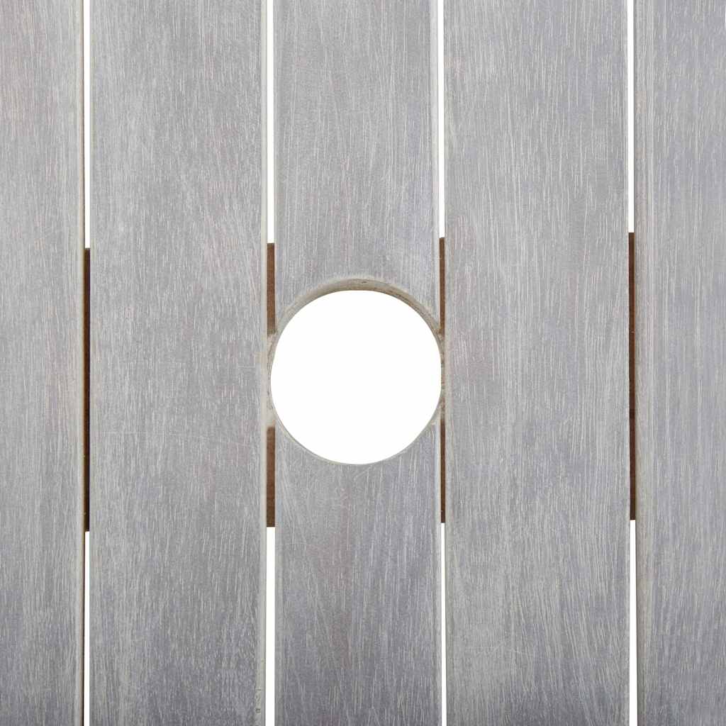 Set da Pranzo da Giardino 5 pz Grigio Legno Massello di Acacia