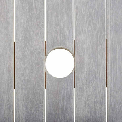 Set da Pranzo da Giardino 5 pz Grigio Legno Massello di Acacia