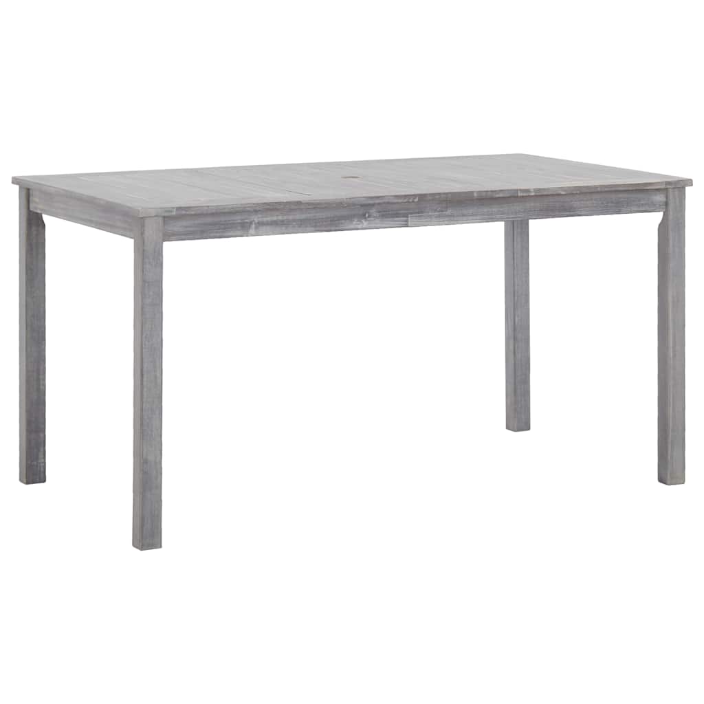 Set da Pranzo da Giardino 5 pz Grigio Legno Massello di Acacia