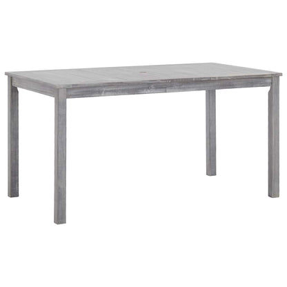 Set da Pranzo da Giardino 5 pz Grigio Legno Massello di Acacia