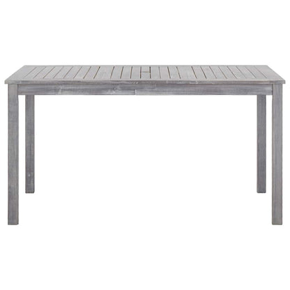 Set da Pranzo da Giardino 5 pz Grigio Legno Massello di Acacia