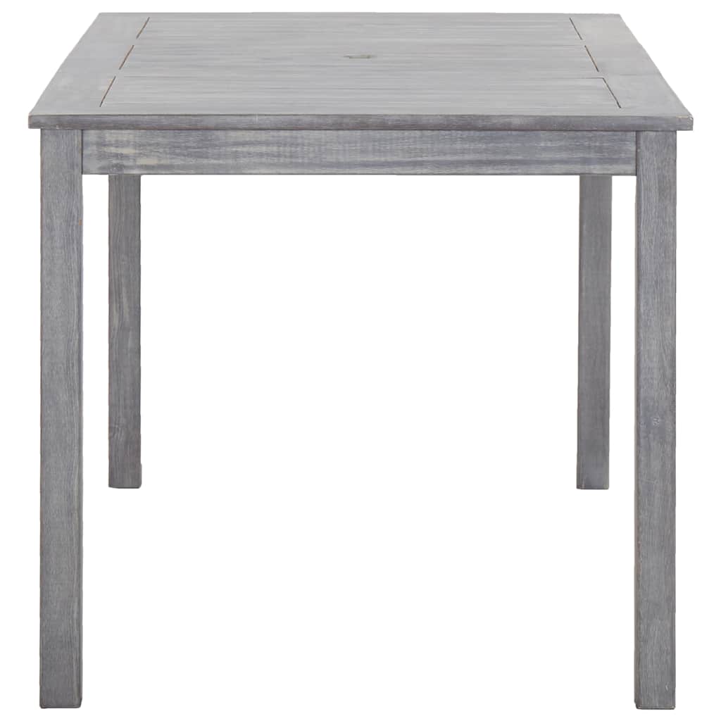 Set da Pranzo da Giardino 5 pz Grigio Legno Massello di Acacia