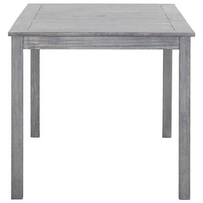 Set da Pranzo da Giardino 5 pz Grigio Legno Massello di Acacia