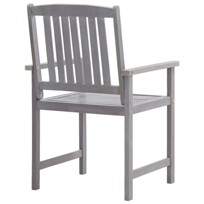 Set da Pranzo da Giardino 5 pz Grigio Legno Massello di Acacia - homemem39